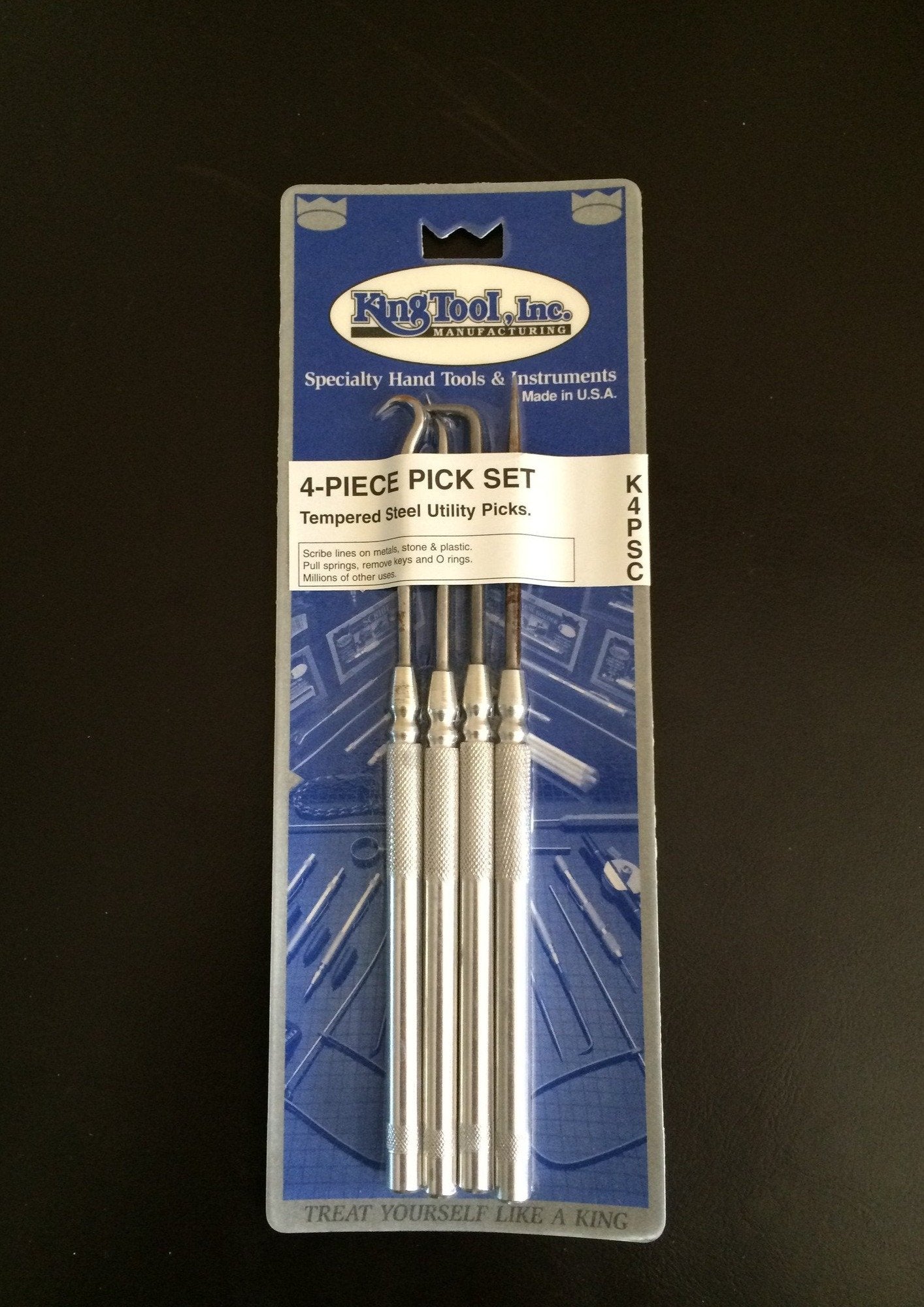 4-Piece Pick Set - Tempered Steel Utility Picks