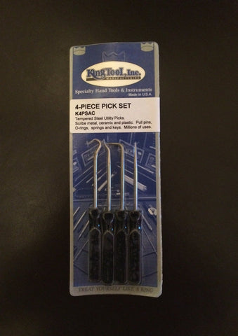 4-PIECE PICK SET WITH PLASTIC HANDLES